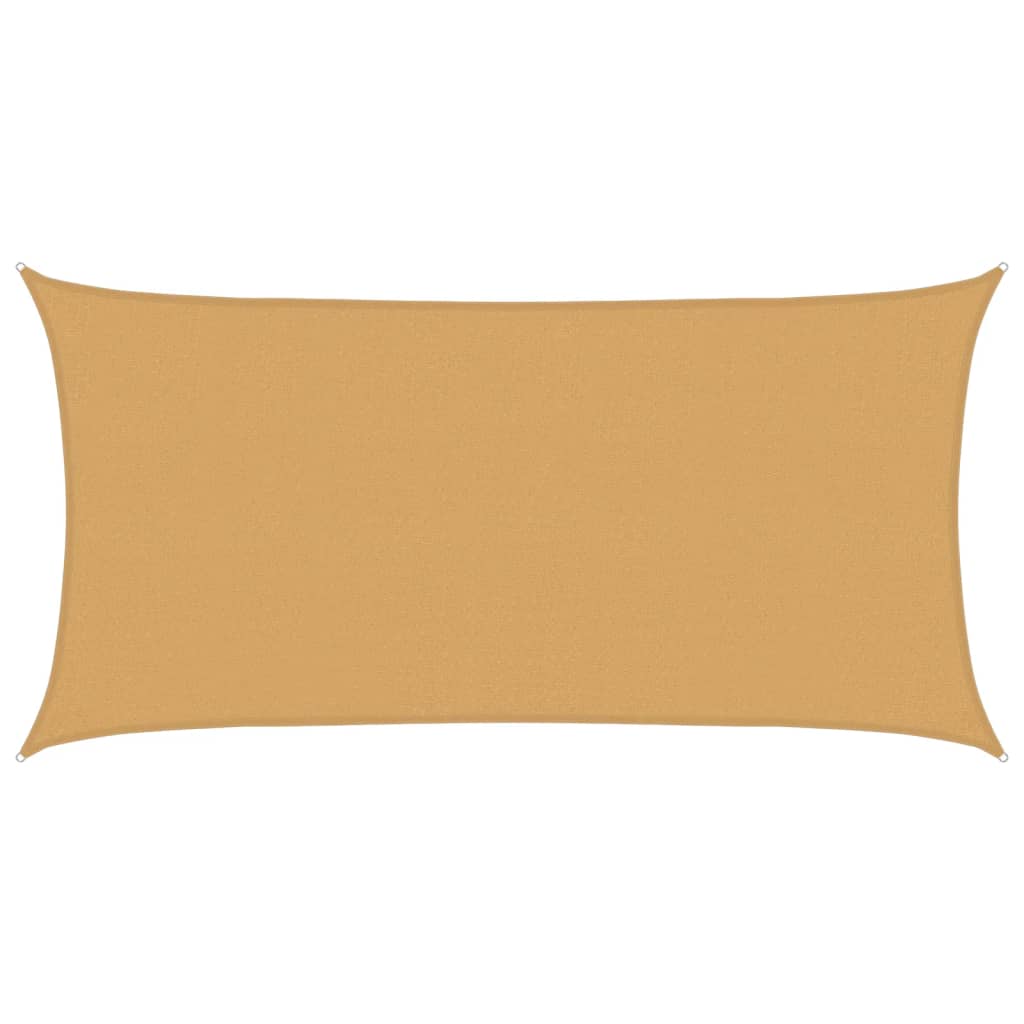 Vidaxx voile d'ombrage rectangulaire 160 g m² 2,5x5 m HDPE couleur sable