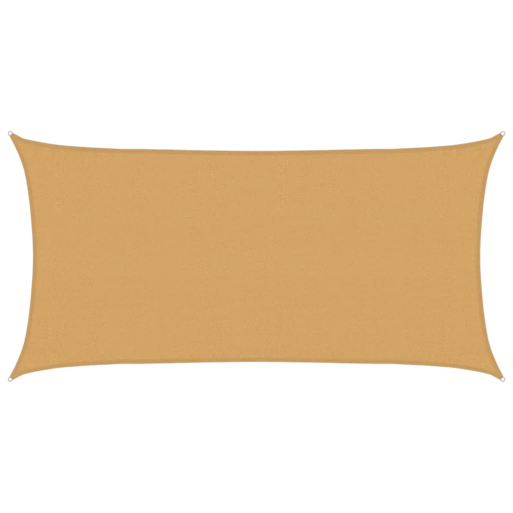 Vidaxl voile d'ombrage 160 g m² rectangulaire 3x6 m HDPE couleur sable