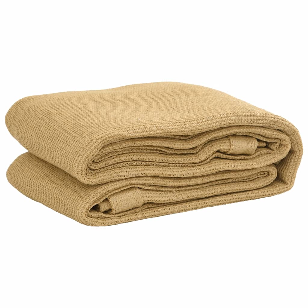 VidaXL Tapis de tente 250x450 cm HDPE couleur sable