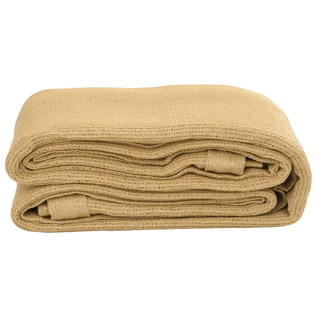VidaXL Tapis de tente 250x550 cm HDPE couleur sable