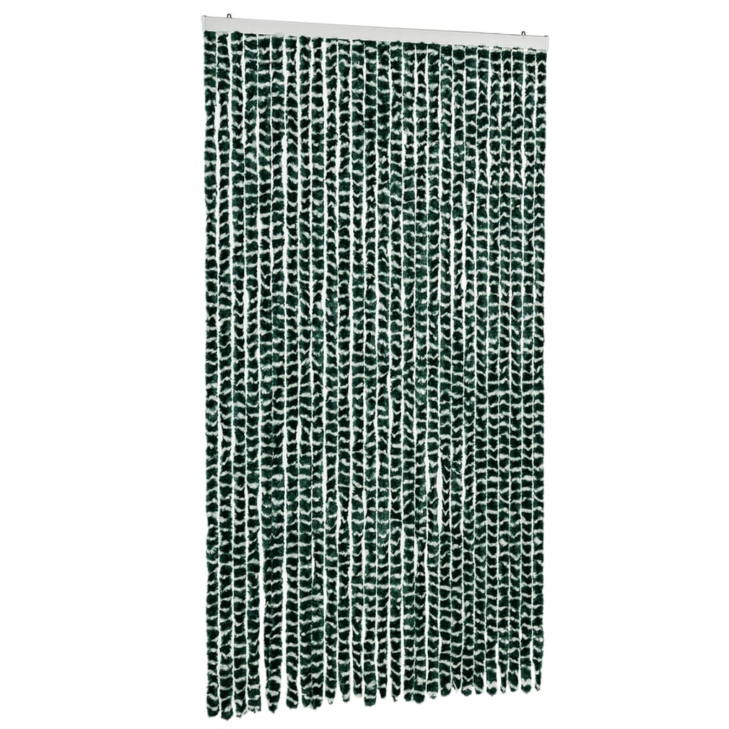 Vidaxx rideau anti-mouches 118x220 cm chenille vert et blanc