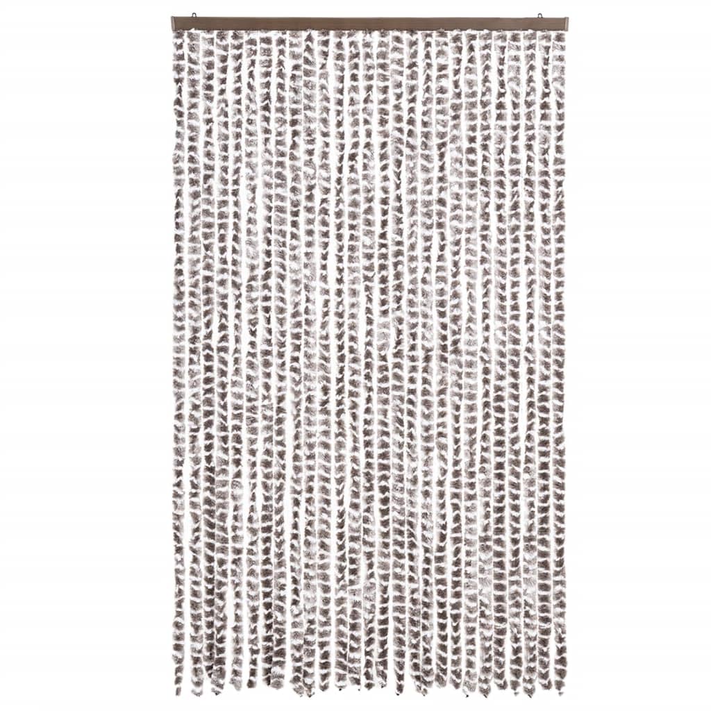 Vidaxx rideau anti-mouches 118x220 cm chenille taupe et blanc