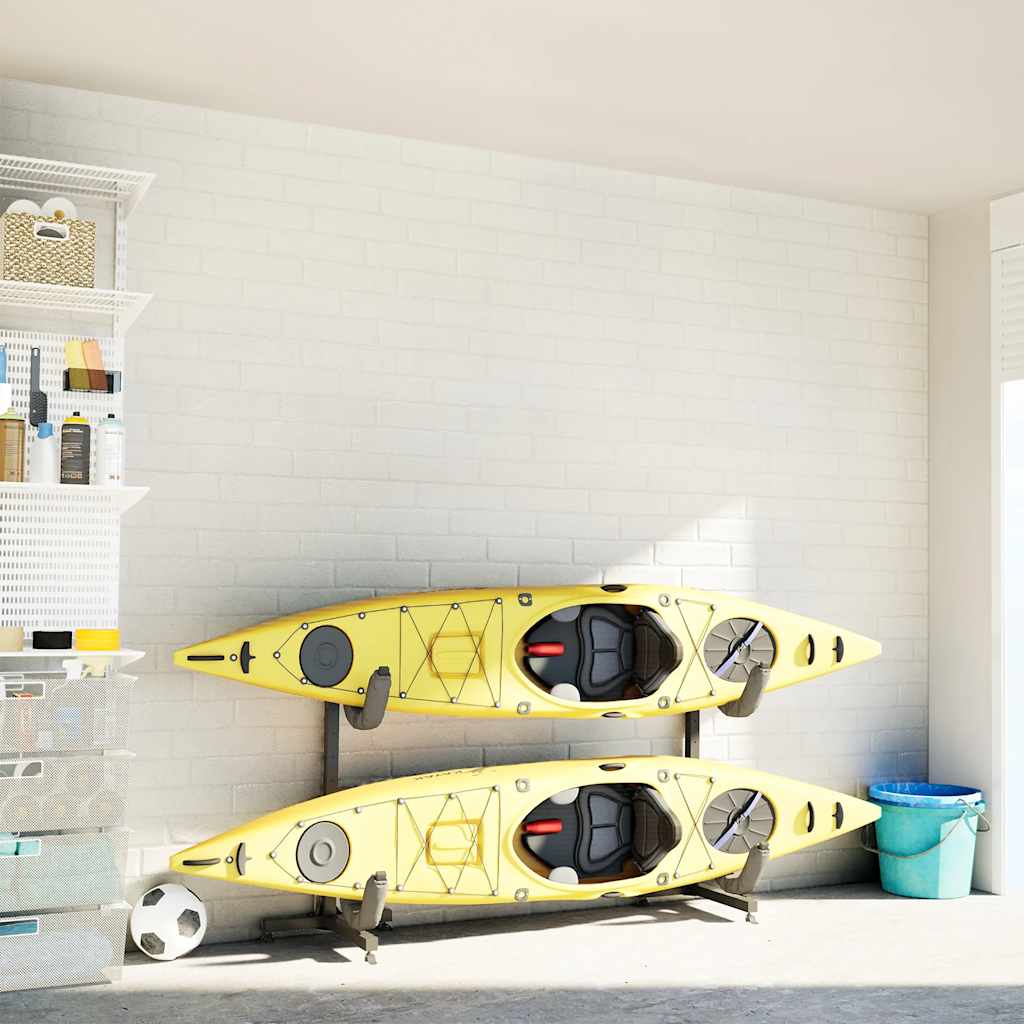 VidaXL Support de rangement pour 2 kayaks 250x57x127,5 cm acier