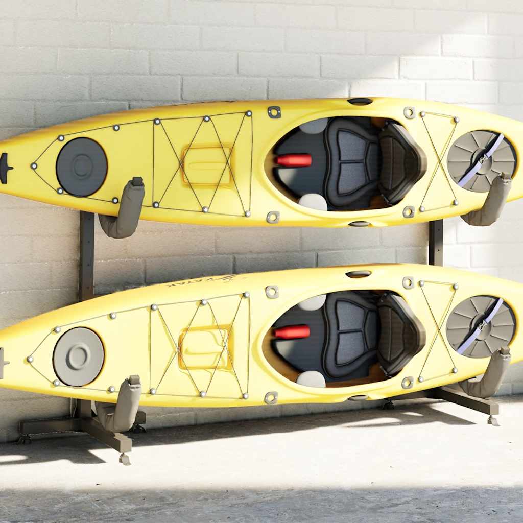 VidaXL Support de rangement pour 2 kayaks 250x57x127,5 cm acier