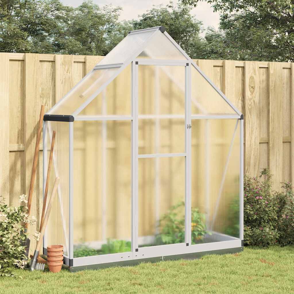 Vidaxxl serre de jardin avec cadre de base 169x58x202 cm aluminium argenté