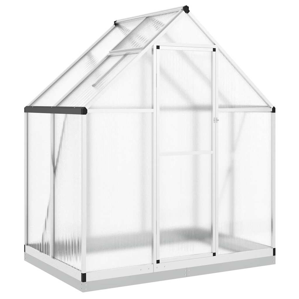Vidaxxl serre de jardin avec cadre de base 169x114x202 cm aluminium argenté