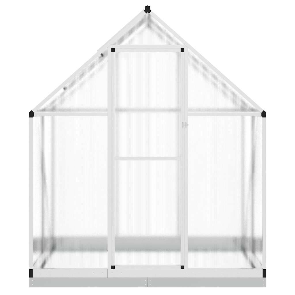 Vidaxxl serre de jardin avec cadre de base 169x114x202 cm aluminium argenté