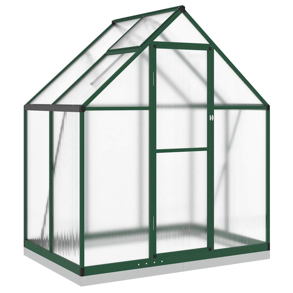 Vidaxx serre de jardin avec cadre de base 169x114x202 cm aluminium vert