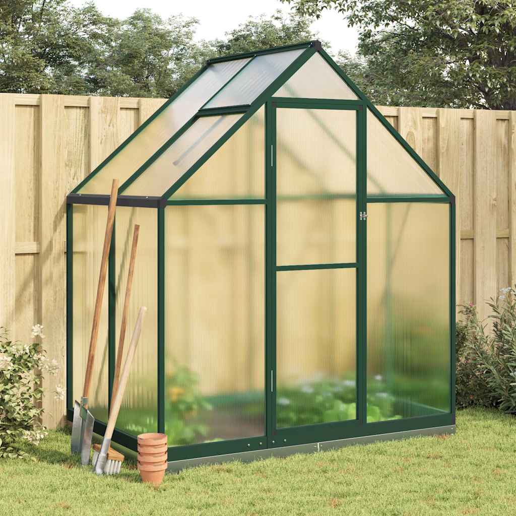Vidaxx serre de jardin avec cadre de base 169x114x202 cm aluminium vert
