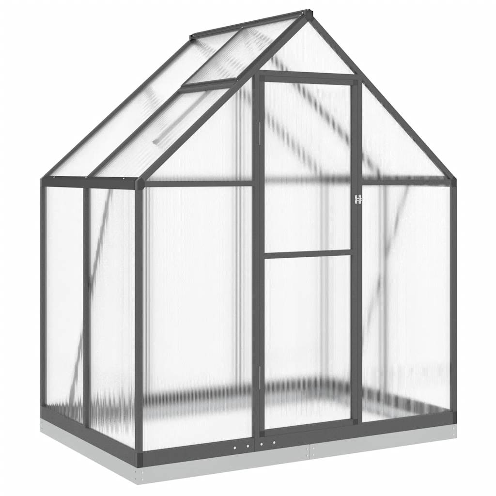 Vidaxx serre de jardin avec cadre de base 169x114x202 cm aluminium couleur anthracite