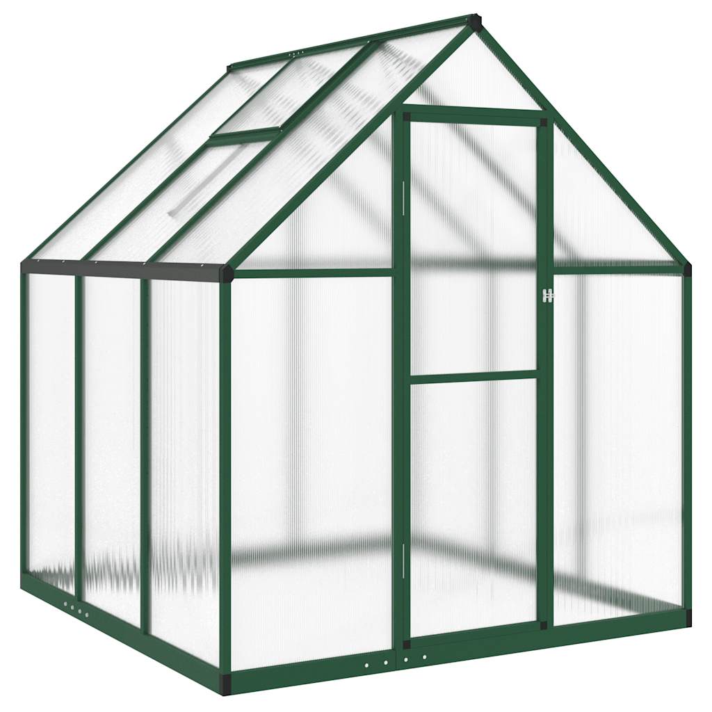 Vidaxx serre de jardin avec cadre de base 169x169x195 cm aluminium vert