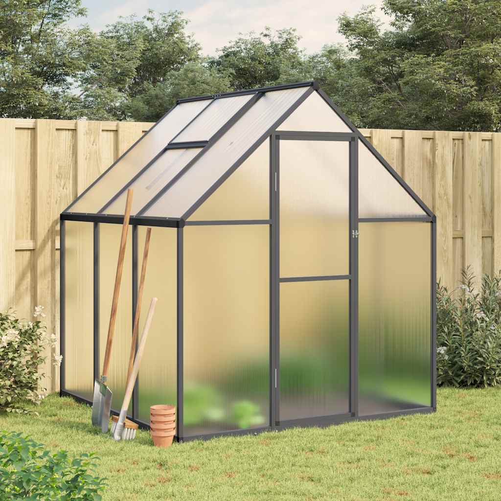 Vidaxx serre de jardin avec cadre de base 169x169x195 cm aluminium couleur anthracite