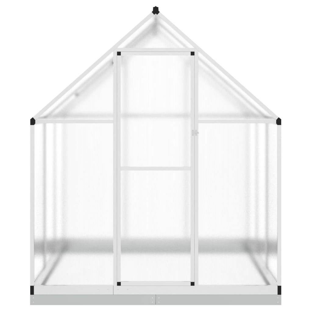 VidaXL Serre de jardin avec cadre de base 169x169x202 cm aluminium couleur argent