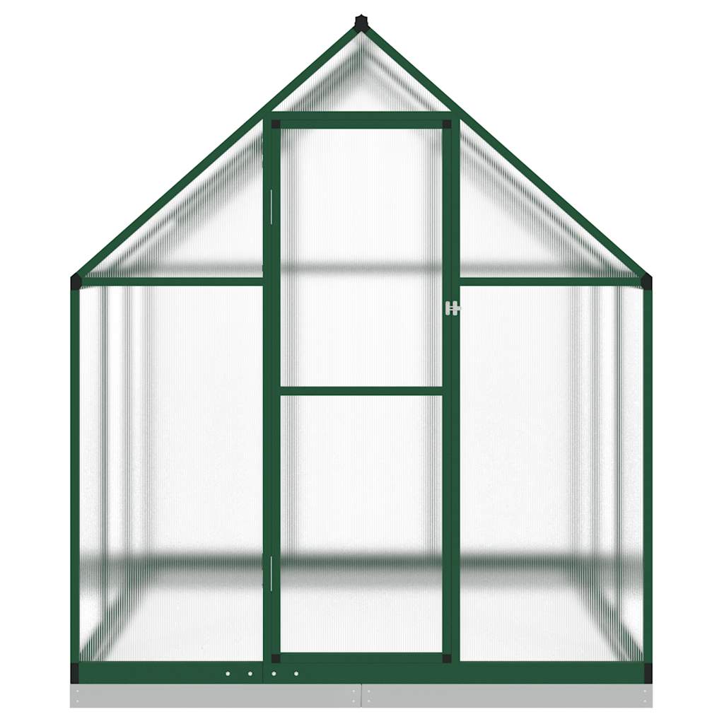 VidaXL Serre de jardin avec cadre de base 169x169x202 cm aluminium vert