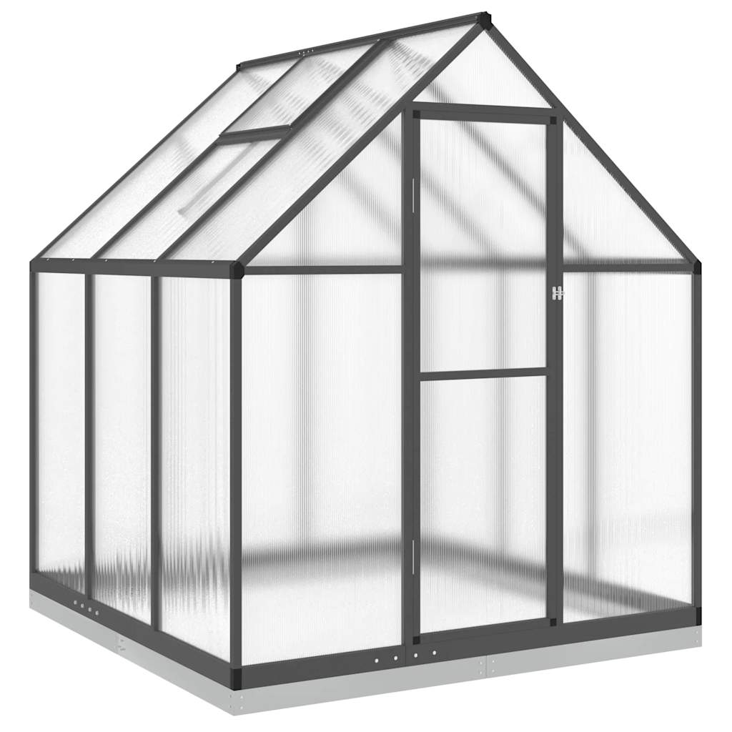 VidaXL Serre de jardin avec cadre de base 169x169x202 cm aluminium couleur anthracite