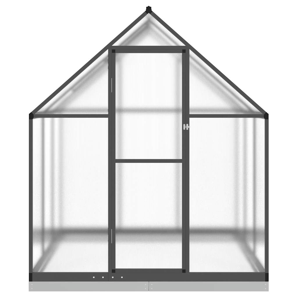 VidaXL Serre de jardin avec cadre de base 169x169x202 cm aluminium couleur anthracite