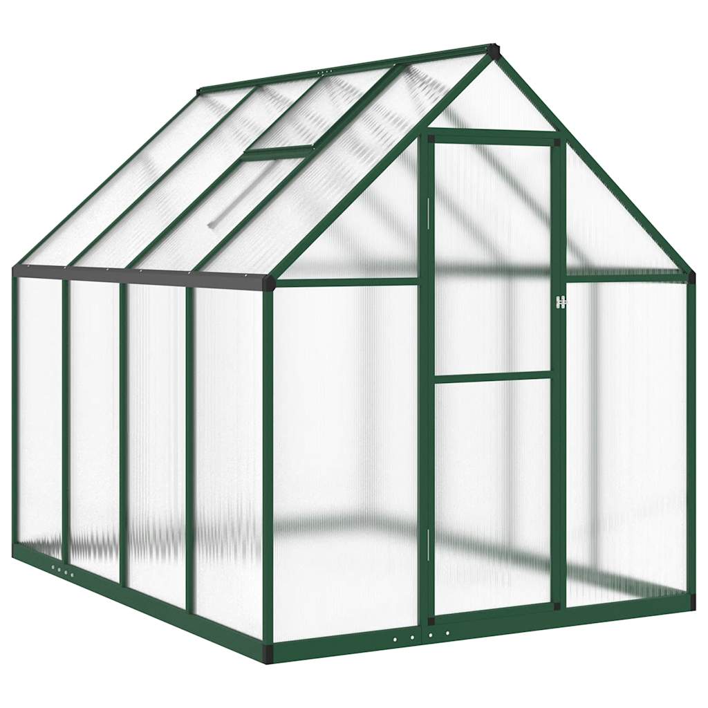 VidaXL Serre de jardin avec cadre de base 224x169x195 cm aluminium vert