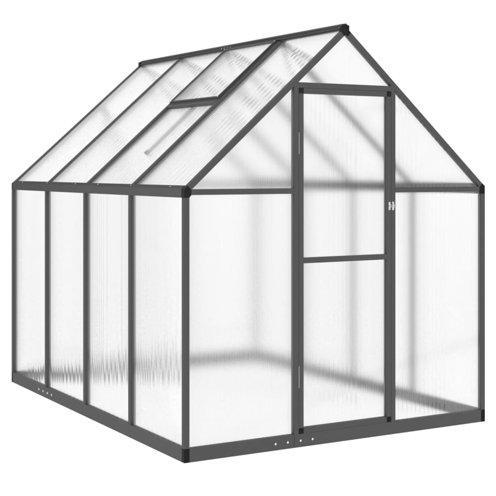 VidaXL Serre de jardin avec cadre de base 224x169x195 cm aluminium couleur anthracite