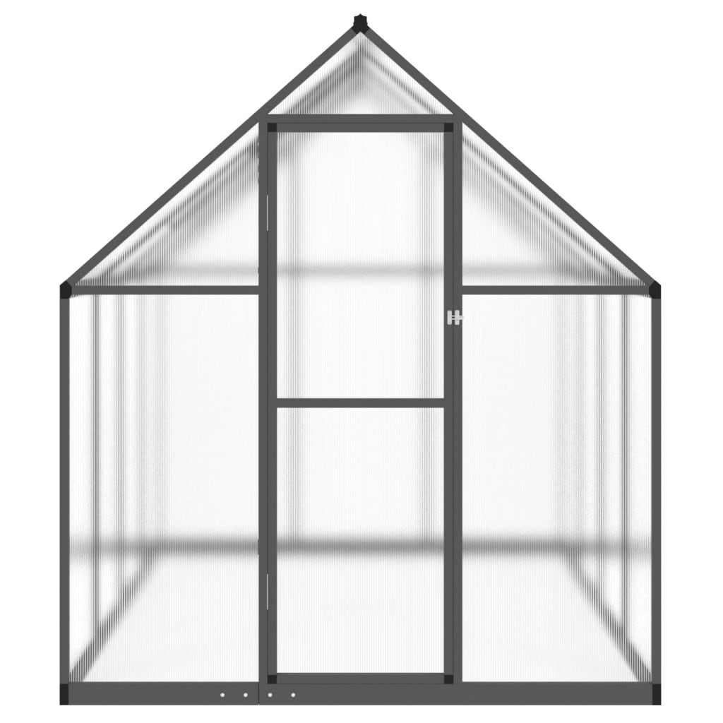VidaXL Serre de jardin avec cadre de base 224x169x195 cm aluminium couleur anthracite