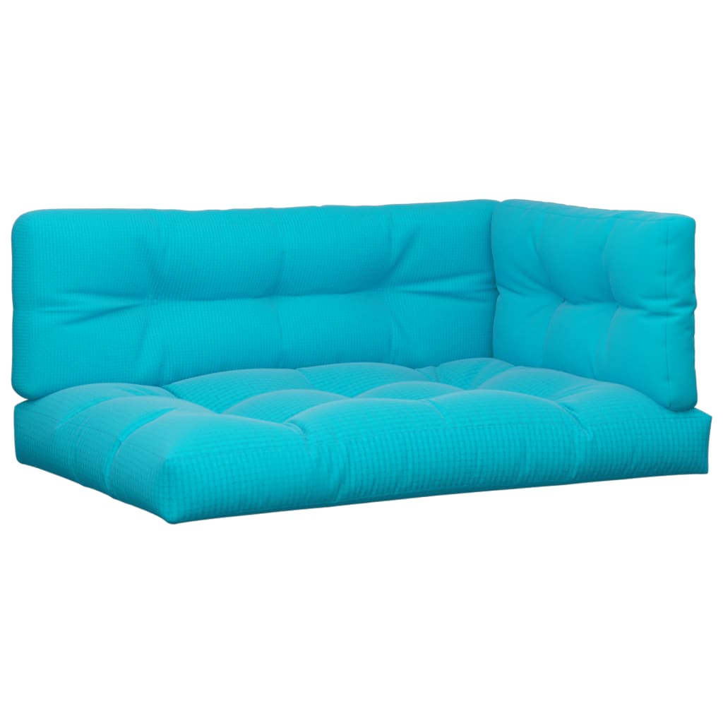 VidaXL Coussins de palette 3 pcs tissu turquoise