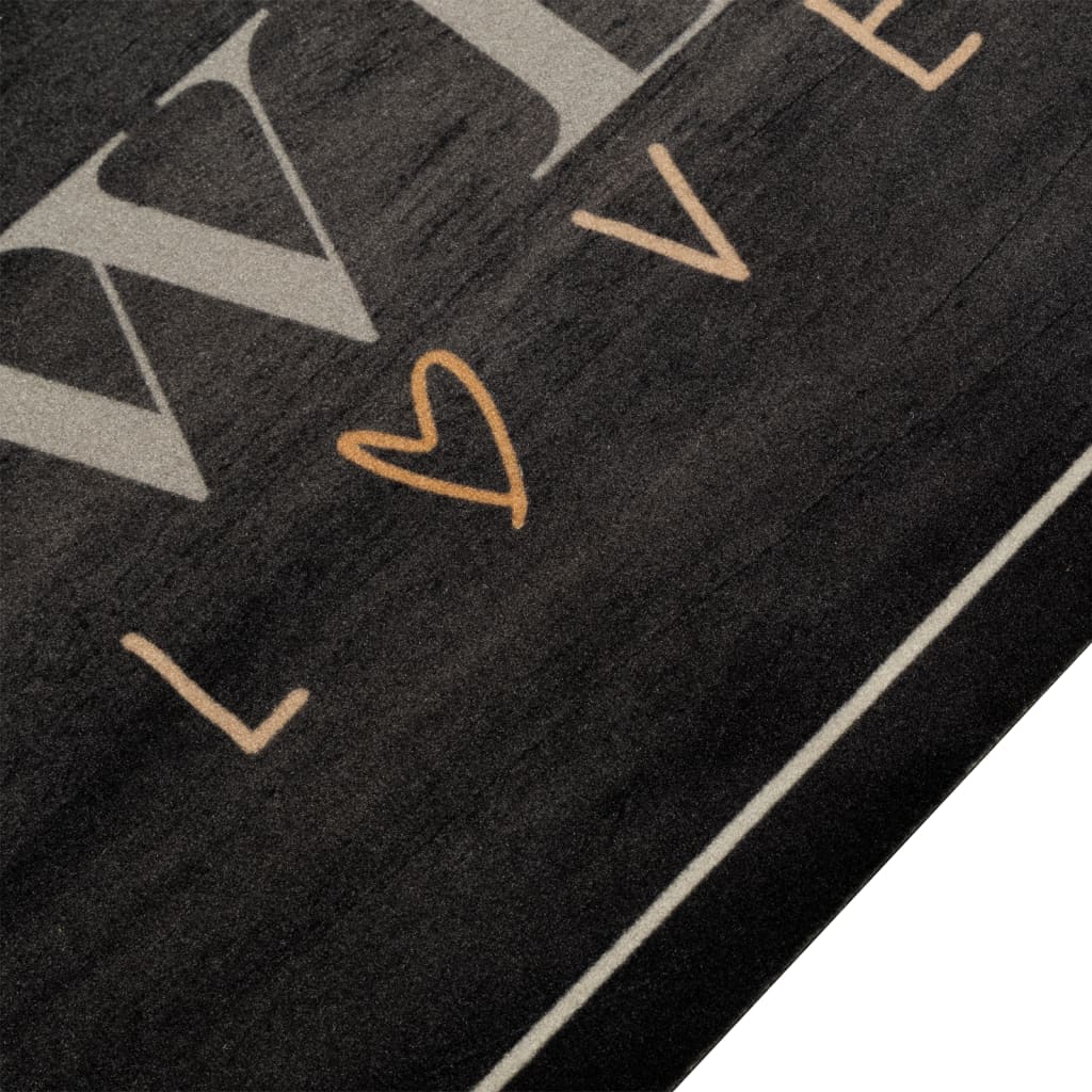 Vidaxx tapis de cuisine lavable texte café 60x300 cm velours
