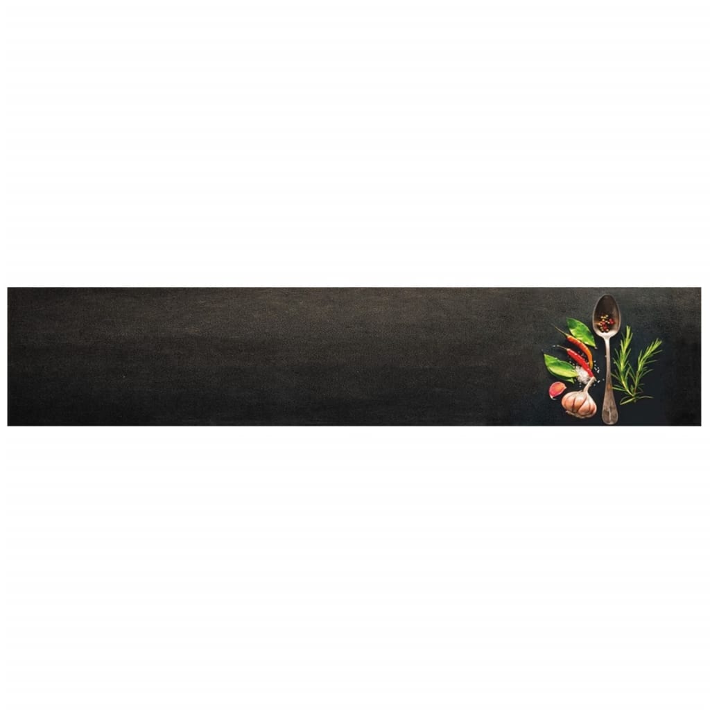 Vidaxx tapis de cuisine lavable imprimé à base de plantes 60x300 cm velours