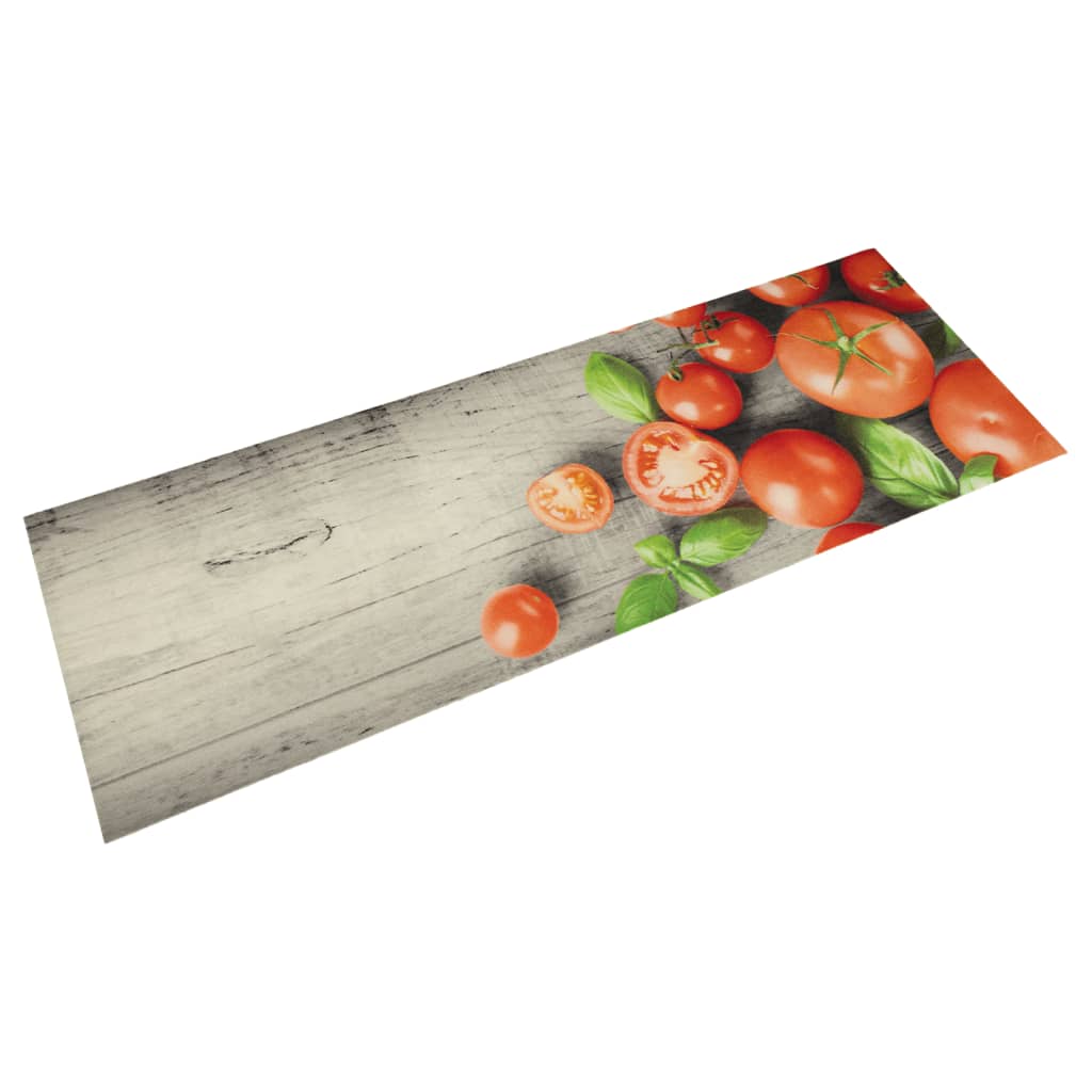 Vidaxx tapis de cuisine lavable imprimé tomate 45x150 cm velours