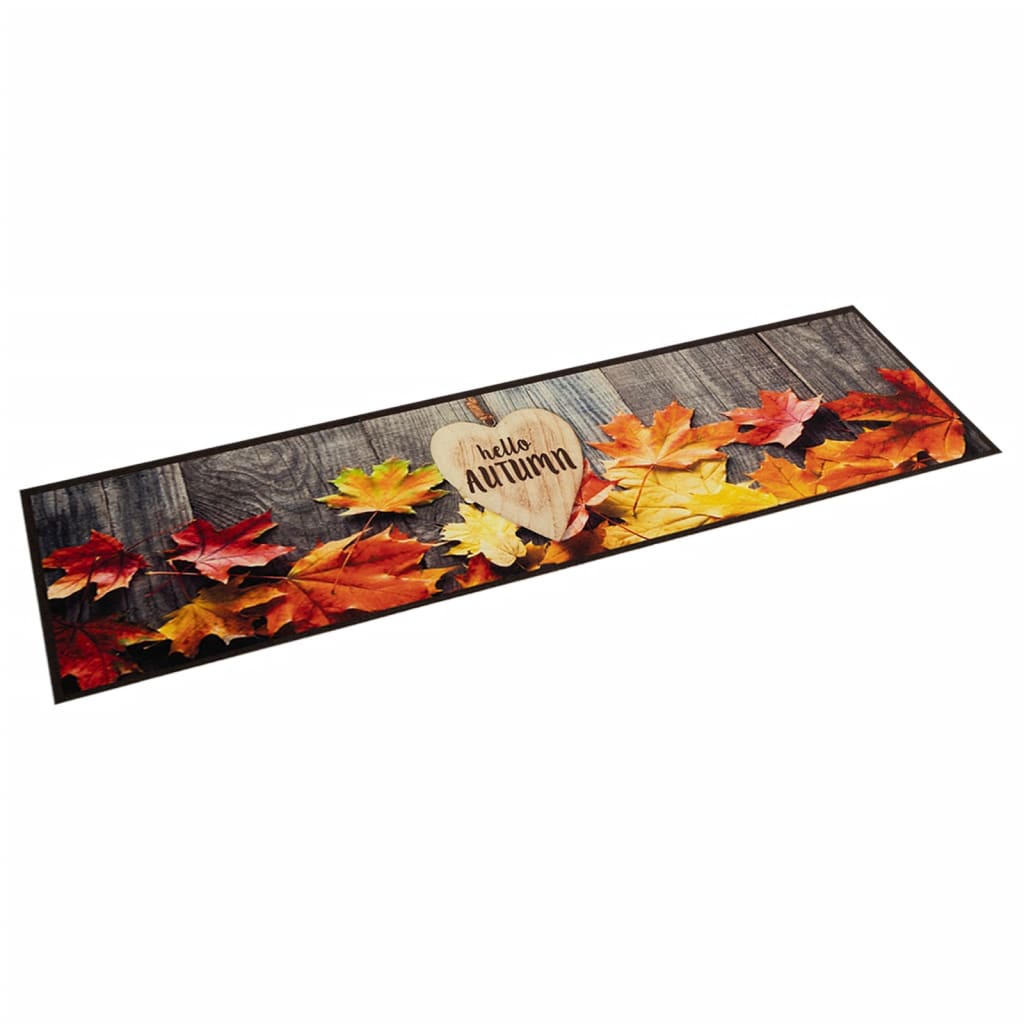 Vidaxx tapis de cuisine lavable imprimé automne 60x300 cm velours