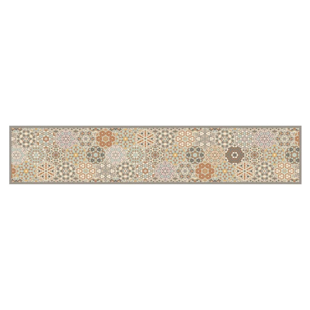 Vidaxx tapis de cuisine lavable hexagone imprimé pastel 60x300 cm velours