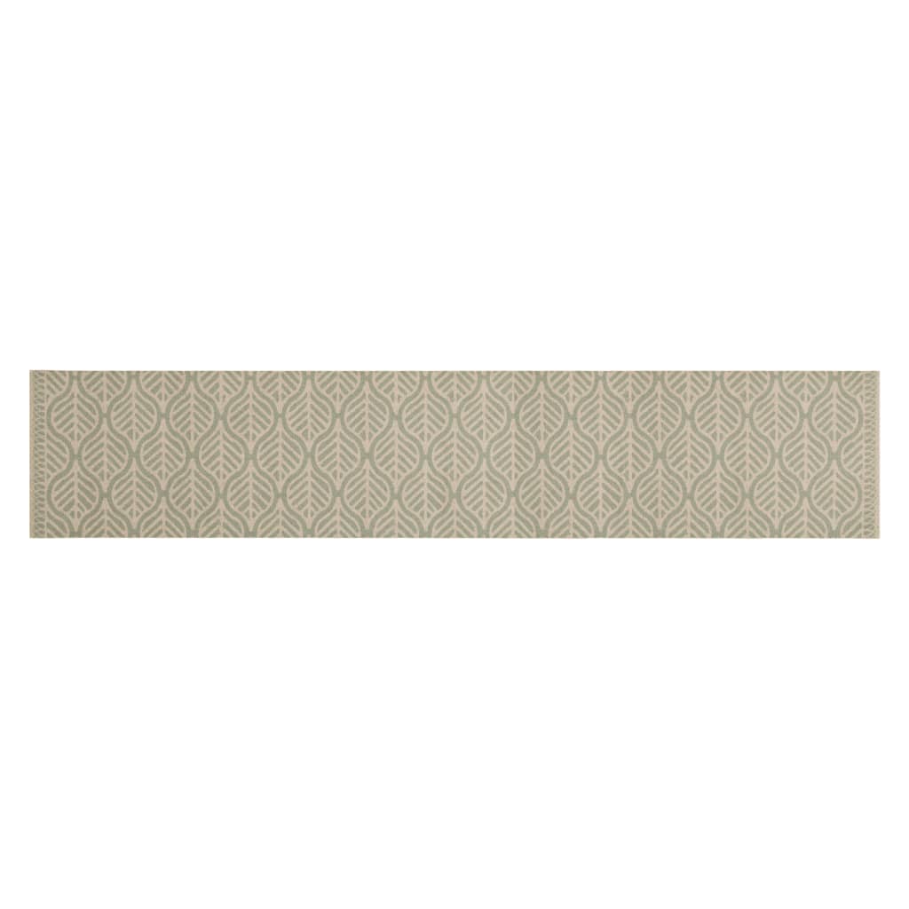Vidaxx tapis de cuisine lavable imprimé feuilles 60x300 cm velours