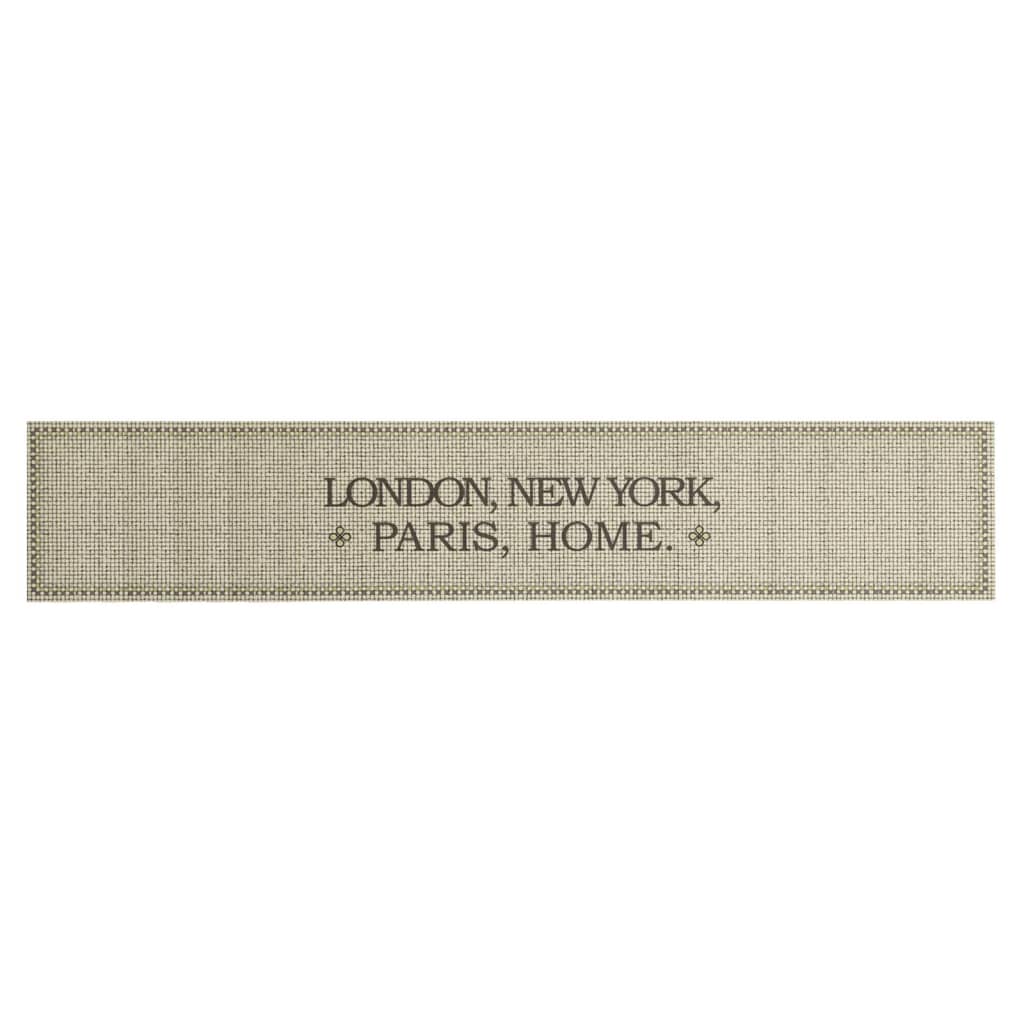 Vidaxx tapis de cuisine lavable texte maison 60x300 cm velours