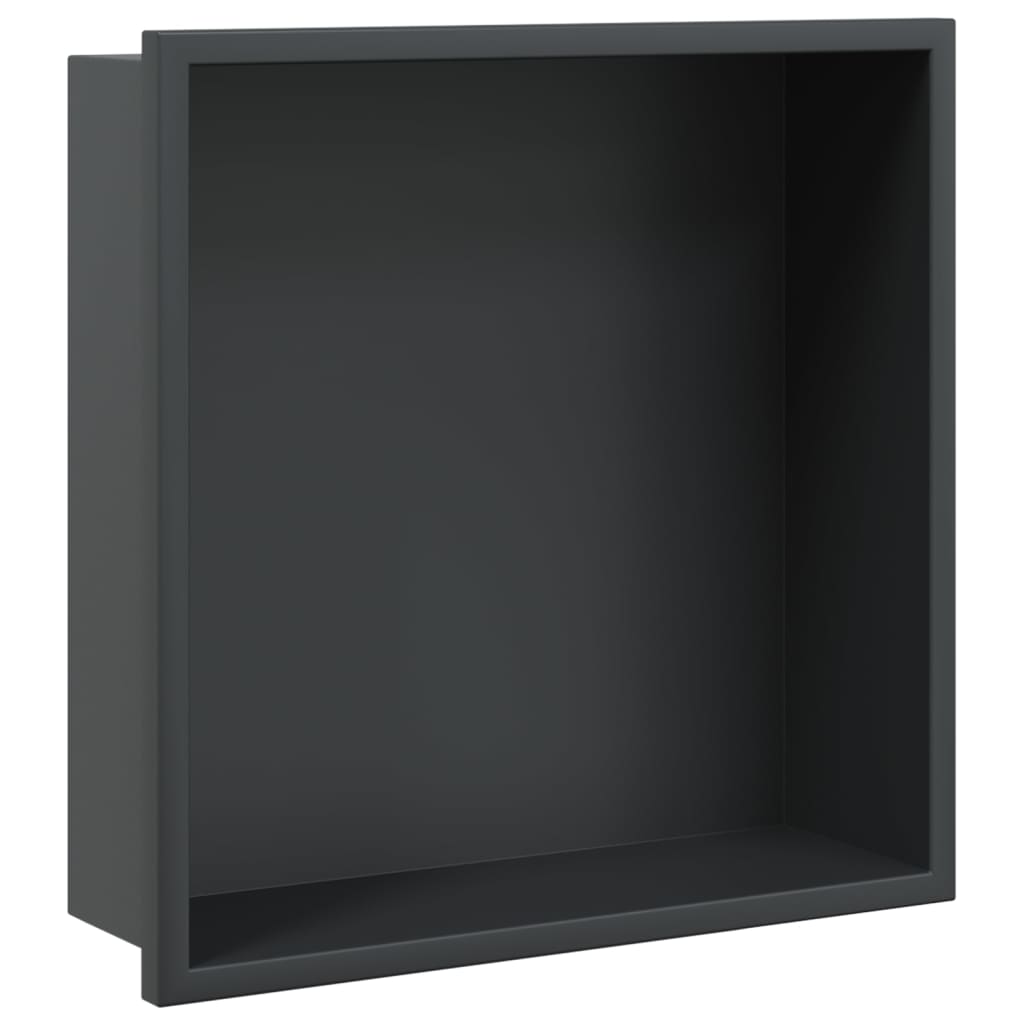 Vidaxx niche de douche 32x32x9 cm acier inoxydable noir mat