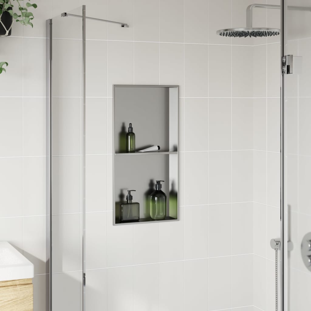 Niche de douche Vidaxx 32x62x9 cm acier inoxydable argent brossé