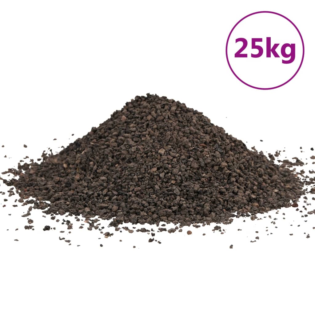VidaXL gravier de basalte 25 kg 1-3 mm noir