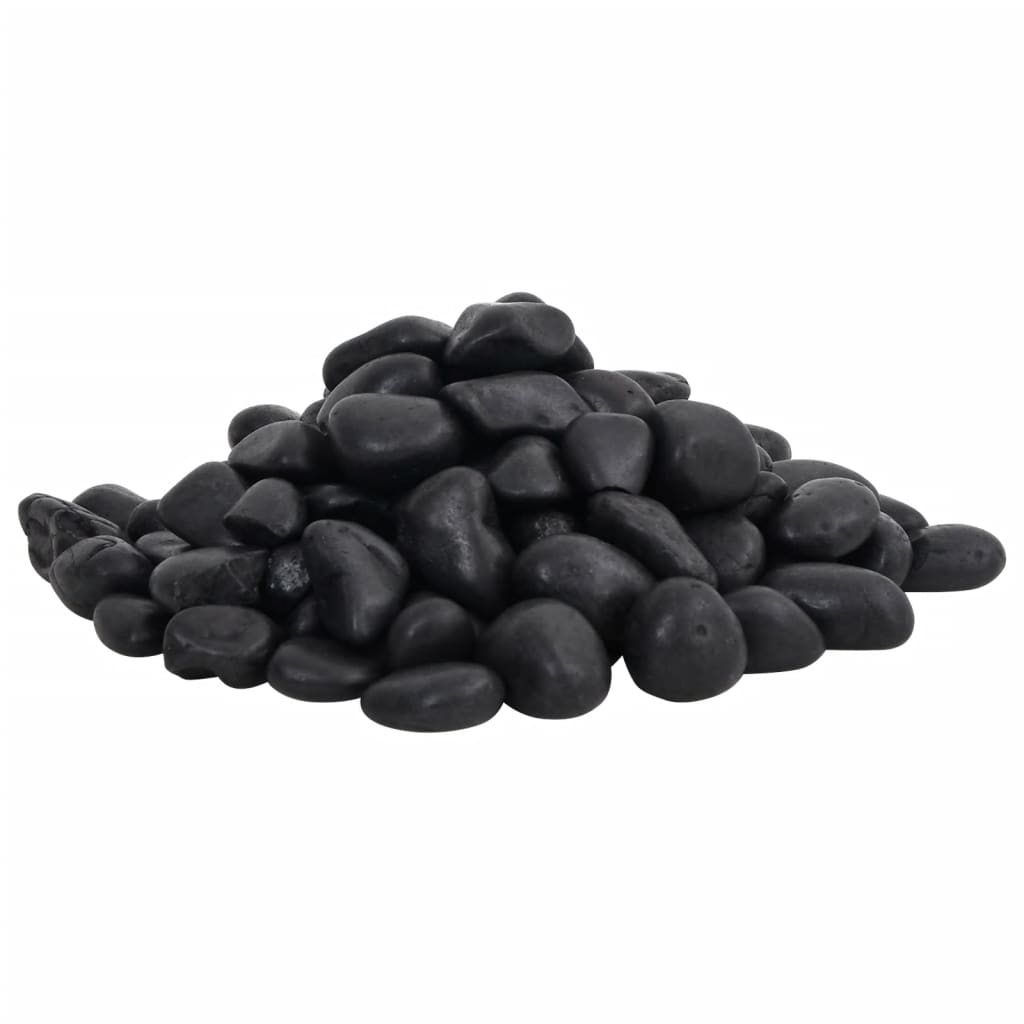 Vidaxl galets polis 2-5 cm 10 kg noir