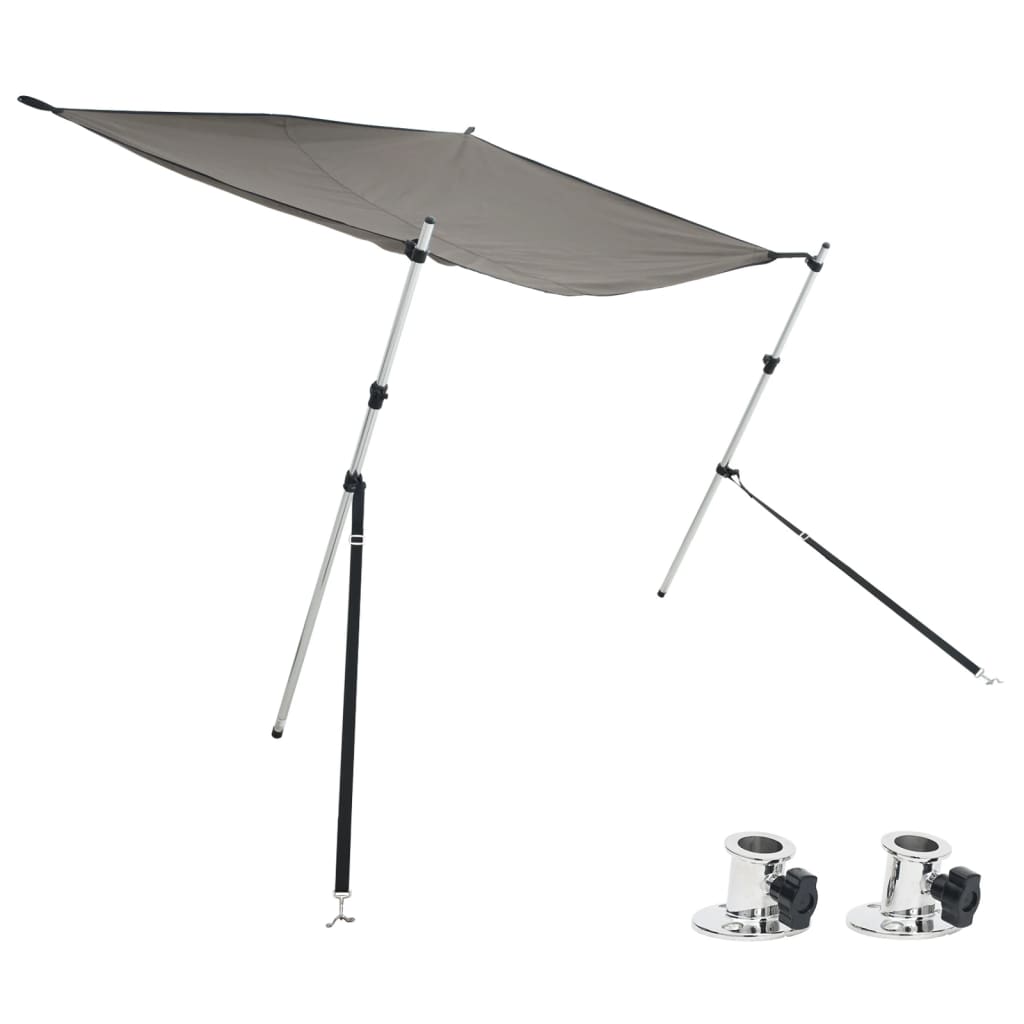 VidaXL Ensemble de toiles d'ombrage T-top 170x170x (113-182,5) cm gris anthracite