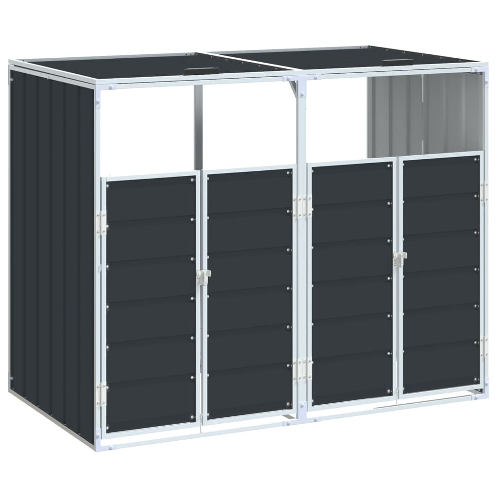 Vidaxx conteneur de stockage pour 2 conteneurs 144x81x113cm acier anthracite