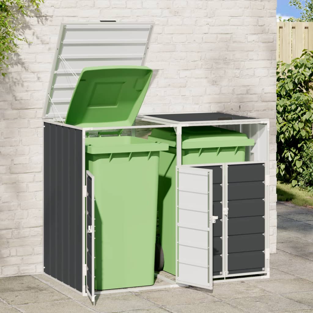 Vidaxx conteneur de stockage pour 2 conteneurs 144x81x113cm acier anthracite