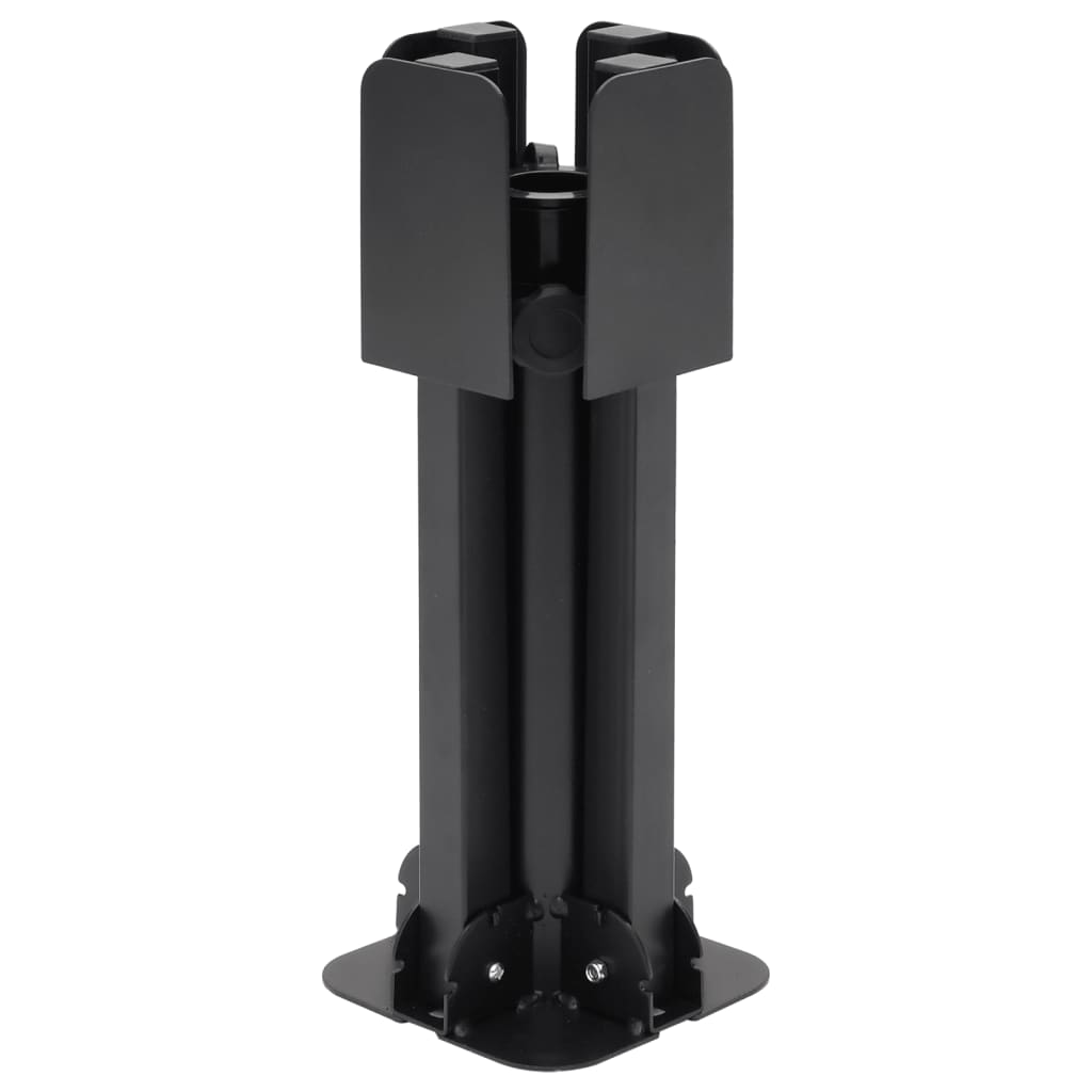 Vidaxl pied de parasol pliable pour mât ø38 48 mm acier noir brillant