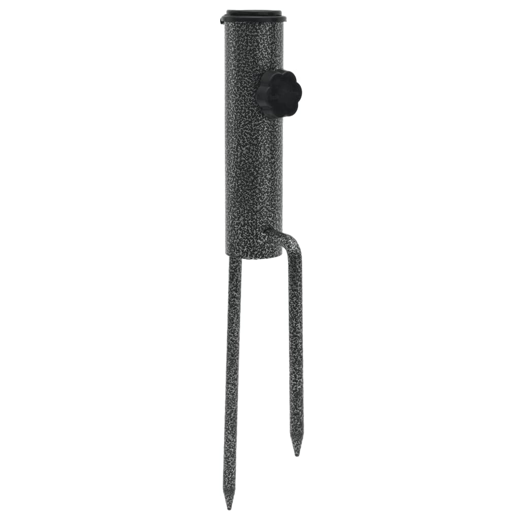 Vidaxx pieds de parasol avec épingles 2 pcs 9x35 cm acier galvanisé