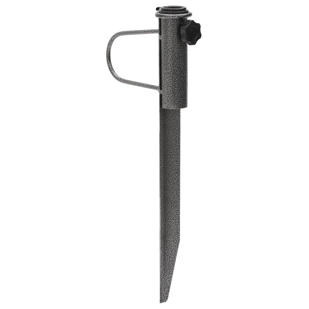 Vidaxx pieds de parasol avec épingles 2 pcs 19x42 cm acier galvanisé