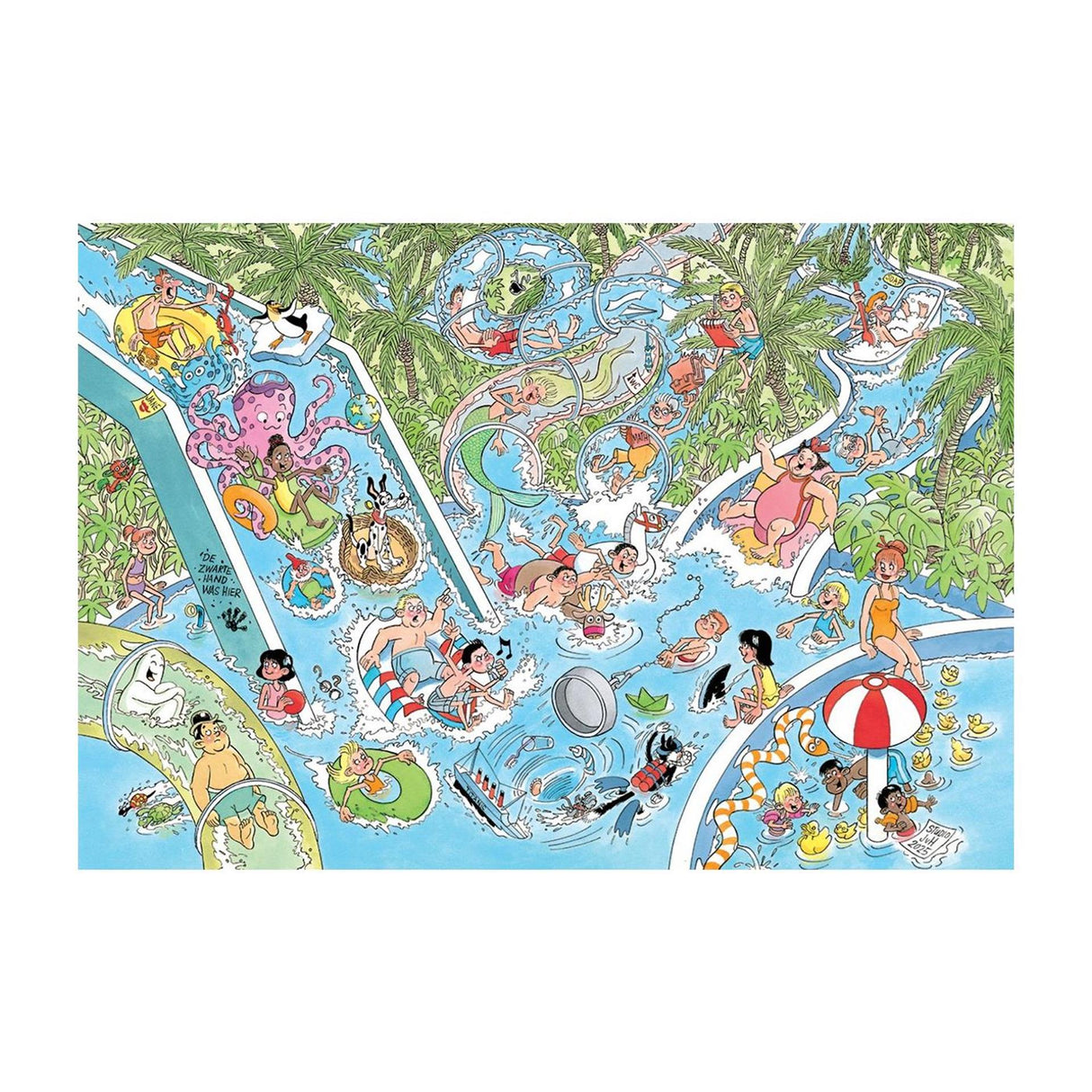 Puzzle géant de toboggan aquatique junior de Jan Van Hastering Puzzle de toboggan aquatique junior de Jan Van Hastering fou | 2 pièces
