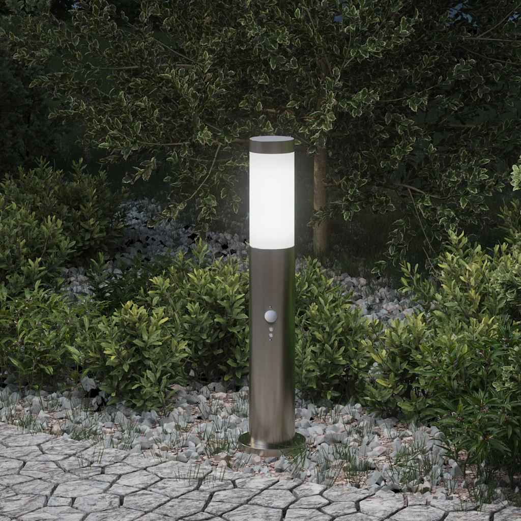 Vidaxx borne d'éclairage avec capteur 50 cm inox IP44
