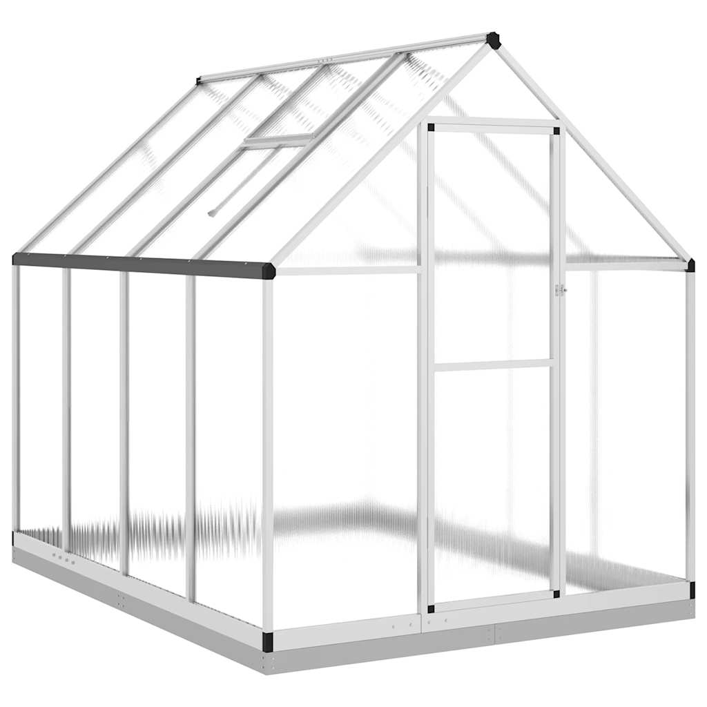 VidaXL Serre de jardin avec cadre de base 224x169x202 cm aluminium argent