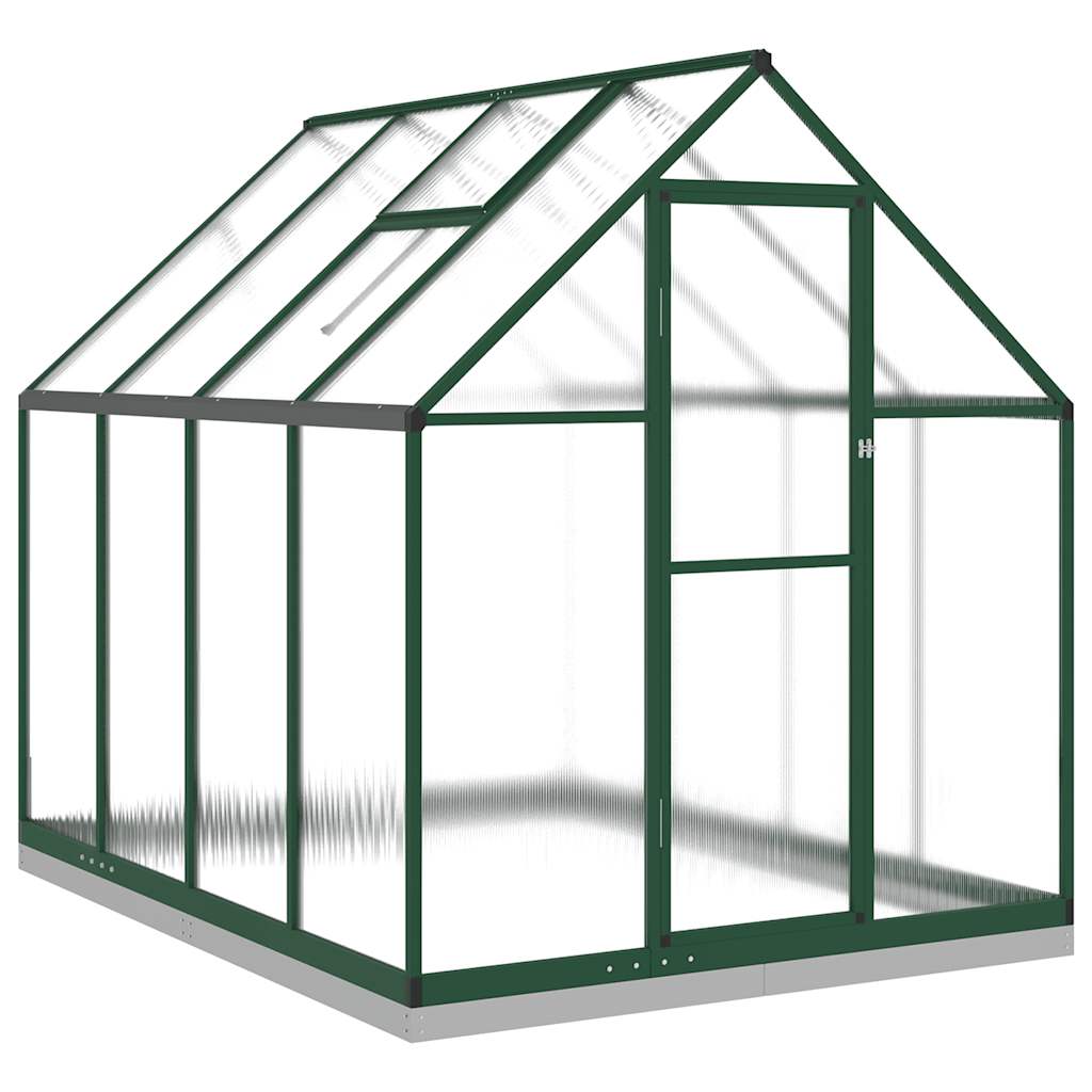 VidaXL Serre de jardin avec cadre de base 224x169x202 cm aluminium vert
