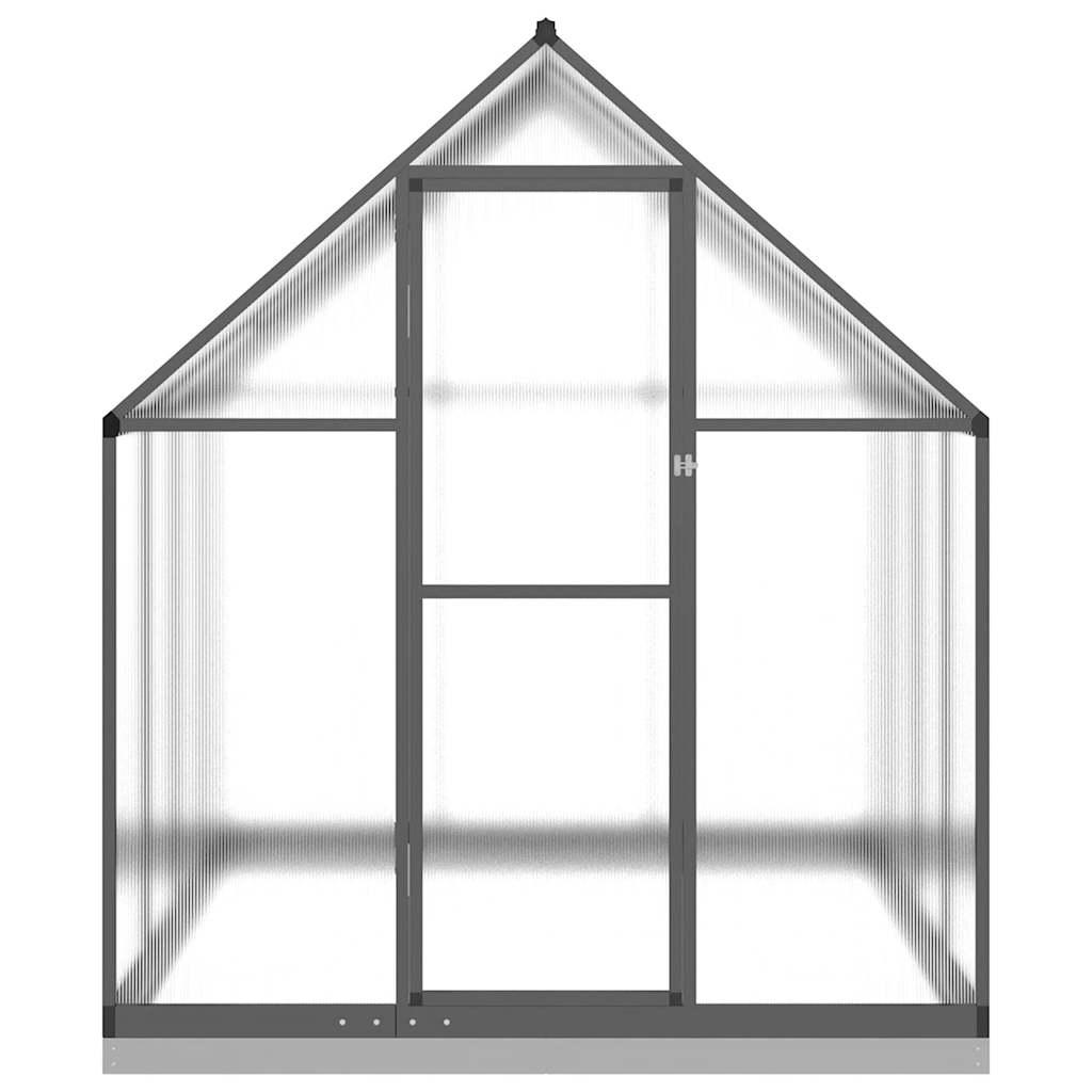 VidaXL Serre de jardin avec cadre de base 224x169x202 cm aluminium couleur anthracite