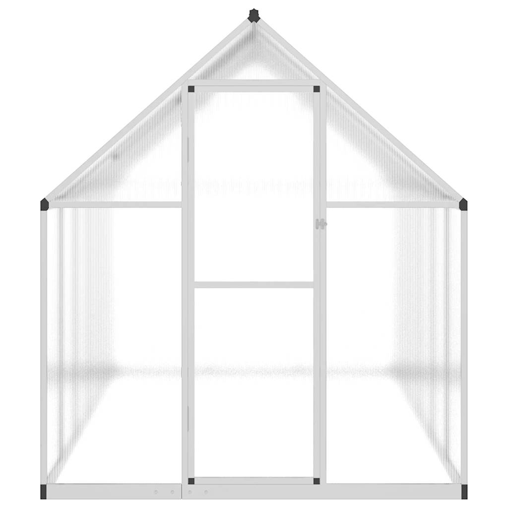 VidaXL Serre de jardin avec cadre de base 334x169x195 cm aluminium couleur argent