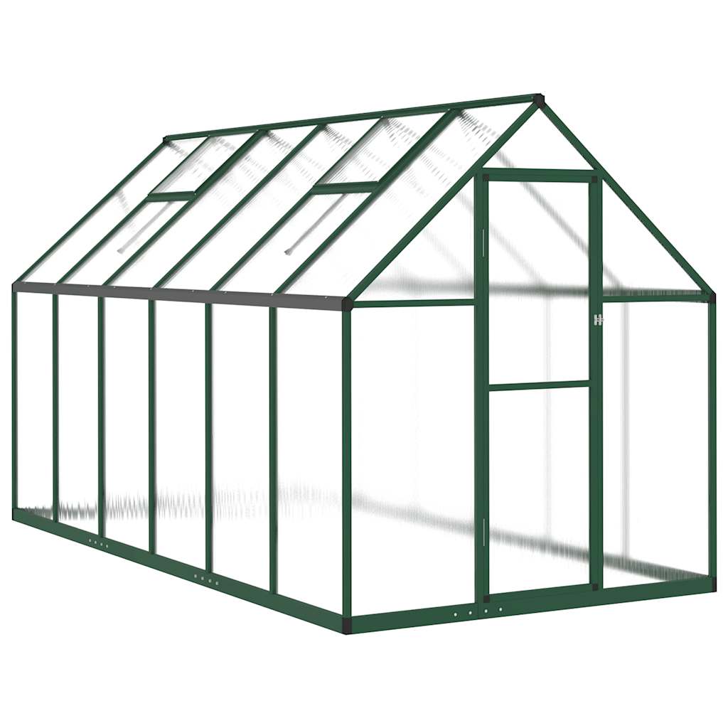 VidaXL Serre de jardin avec cadre de base 334x169x195 cm aluminium vert