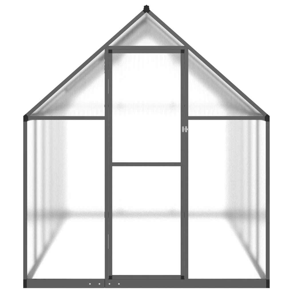 VidaXL Serre de jardin avec cadre de base 334x169x195 cm aluminium couleur anthracite