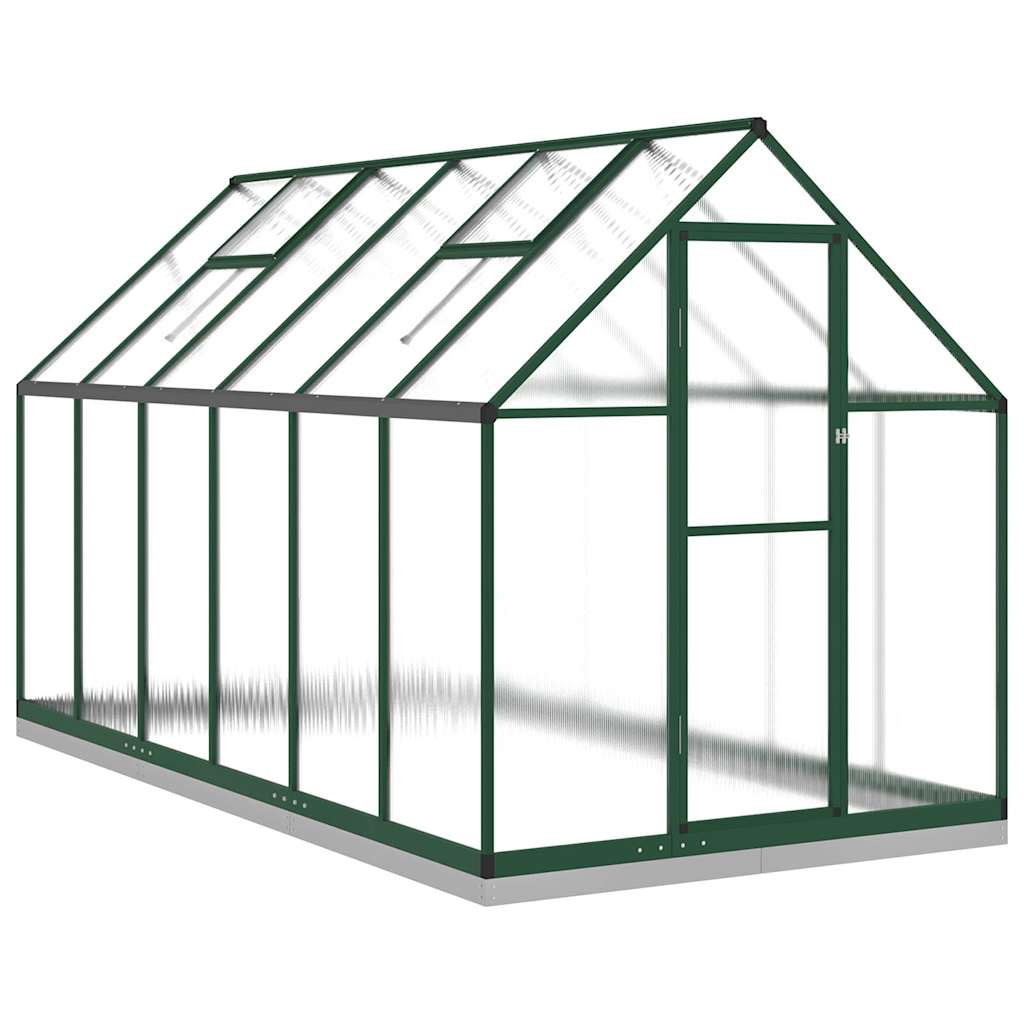 VidaXL Serre de jardin avec cadre de base 334x169x202 cm aluminium vert